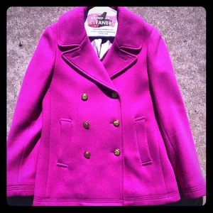J Crew Hot Pink Peacoat